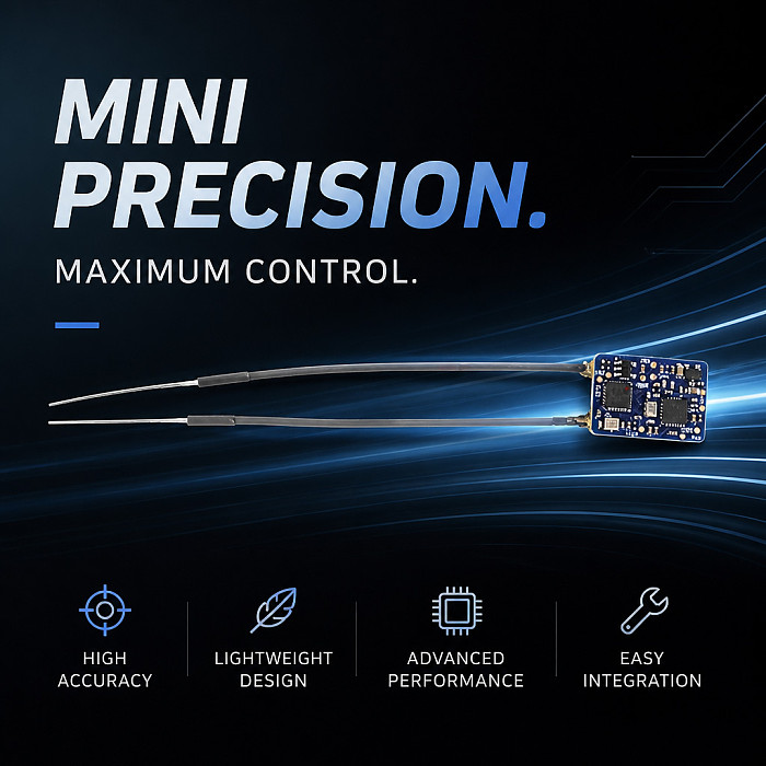 Flysky FS-X8M 2.4GHz Receiver - AFHDS 2A Protocol Receiver for FS-i6, FS-i6 NOVA and Other AFHDS 2A Transmitters, Lightweight RC Receiver for FPV Drones, Planes and Helicopters