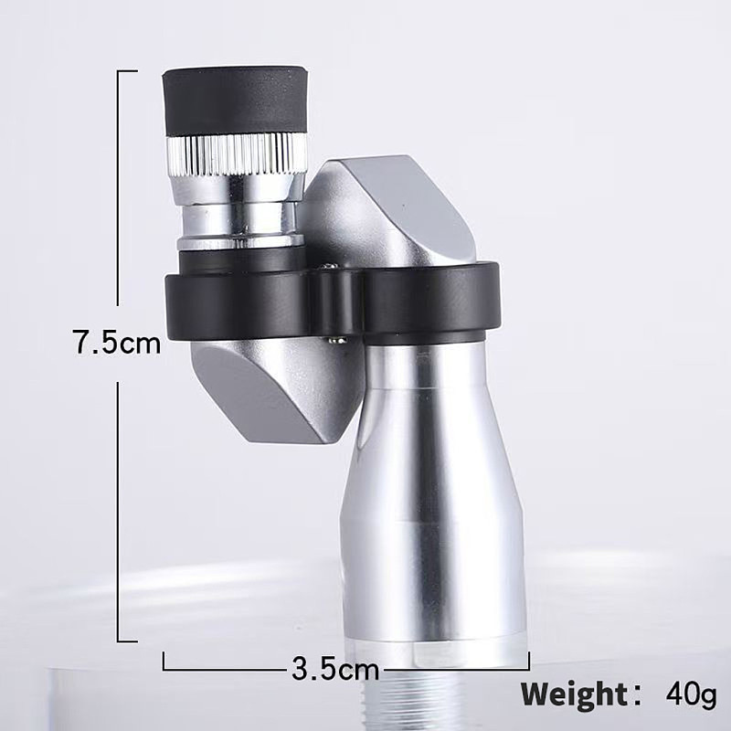 Mini Metal Corner Monocular Telescope with Low-Light Night Vision - HD Compact Pocket Monocular for Travel, Concerts, Ball Games, Hiking and Wildlife Observation, Lightweight Handheld Design