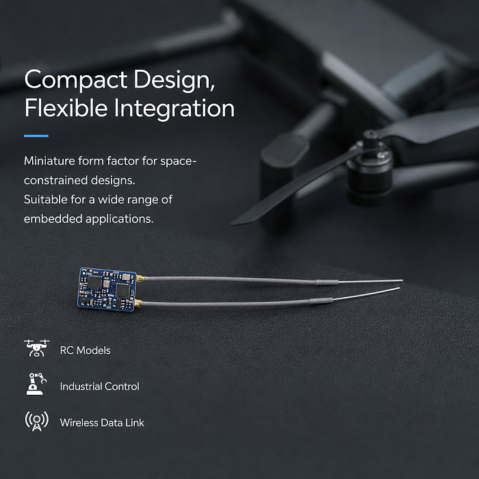 Flysky FS-X8M 2.4GHz Receiver - AFHDS 2A Protocol Receiver for FS-i6, FS-i6 NOVA and Other AFHDS 2A Transmitters, Lightweight RC Receiver for FPV Drones, Planes and Helicopters