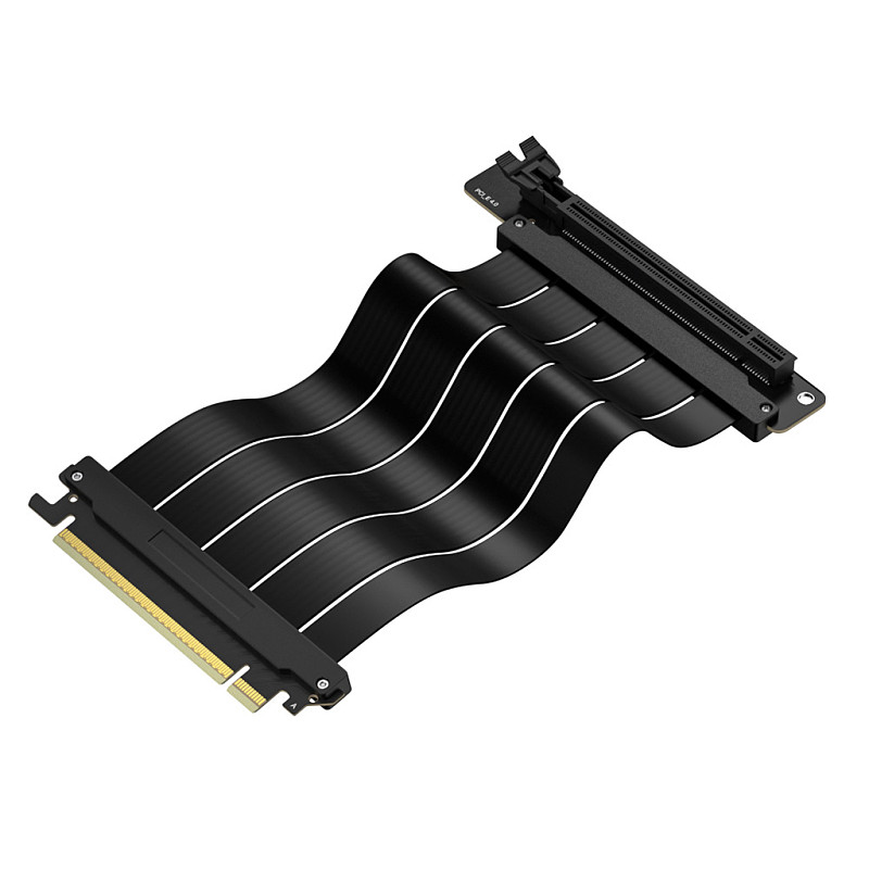 PCIe 4.0 x16 GPU Riser Cable 20cm - 90 Degree / 180 Degree Vertical Graphics Card Extension Cable, EMI Shielded Lossless Performance Riser for Gaming PC, ITX Builds and Vertical GPU Installation