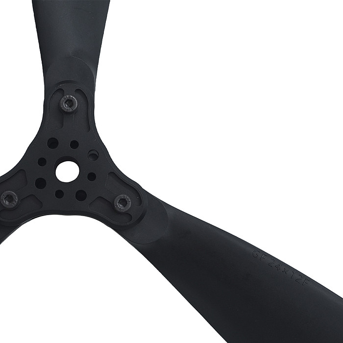 1 Pair GEMFAN F2412 Folding Propeller 24 Inch 3-Blade Glass Fiber Nylon Folding Prop for RC Fixed-Wing, Long-Range UAV and Multirotor Drones