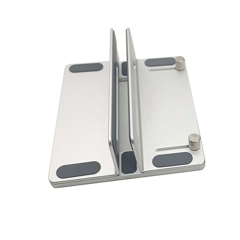 For Mac mini M4 Vertical Stand & Laptop Holder - Space-Saving Desktop Stand for Mac mini M4/M4 Pro, MacBook Air/Pro, Mini PC and Notebook, Anti-Slip Aluminum Vertical Storage Rack for Home Office