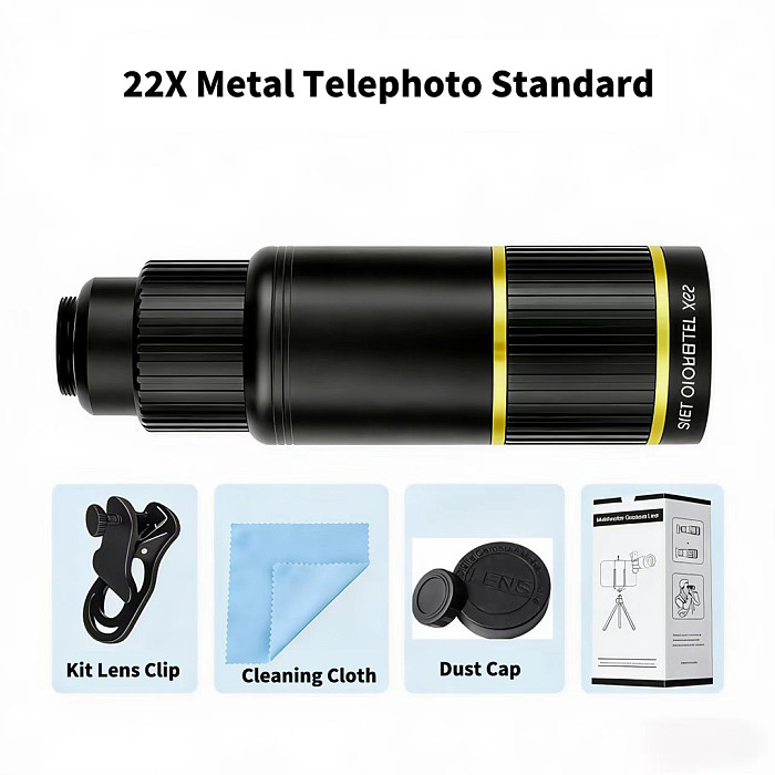 22X Monocular Telephoto Lens for Smartphone - Universal Clip-On Long-Range Camera Lens for Concerts,  Travel ﻿