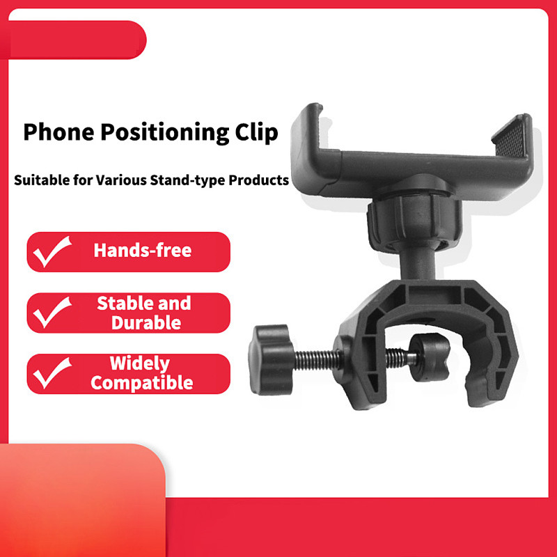 Universal Phone Live Streaming Clip - Multi-Function Rear Seat & Stand Mount Holder for Smartphones, Plastic Phone Clamp for Live Broadcast, Vlog, Car Backseat and Tripod Use