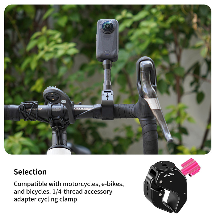 XT-XINTE Aluminum C-Clamp with 1/4  Screw & Arri-standard Locating Hole - Quick-Lock Crab Clamp for Motorcycle, Bicycle, Camera, Monitor and Light Mounting, 18-40mm Clamp Range