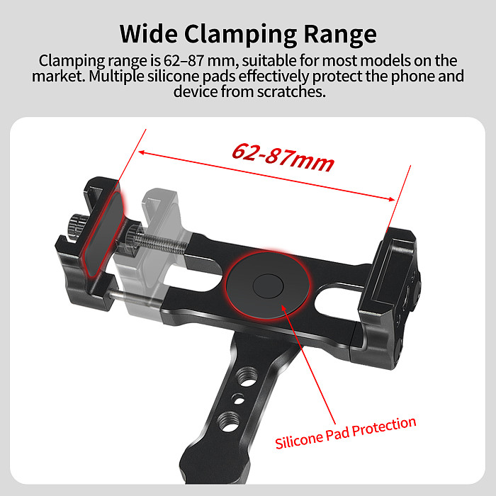 Aluminum Smart Electric Vacuum Suction Cup - Auto Re-inflate & Leak Alarm, 360° Rotatable Phone Holder (62-87mm), 1/4 /3/8  Screw, Arri-Standard Hole, 1-Inch Ball Head Magic Arm for Car Glass, Camera, Fill Light, Monitor 