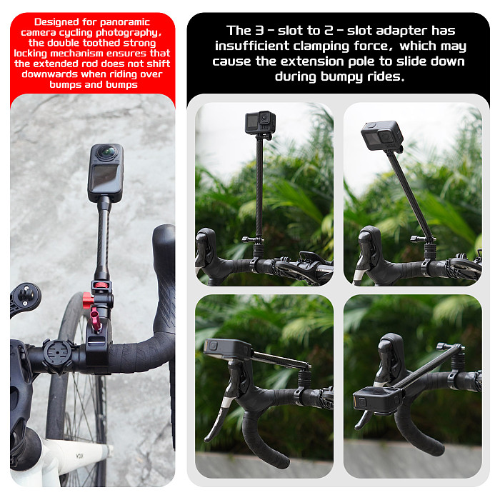 Aluminum Gear-Lock C-Clamp Mount - Universal Ball Head with 180° Tilt 360° Rotation, 1/4  Thread & Arri Hole Quick-Lock Crab Clamp for Motorcycle/Bicycle, Monitor, Fill Light, Phone Holder, Action Camera and Film Equipment, 18-40mm Clamp Range