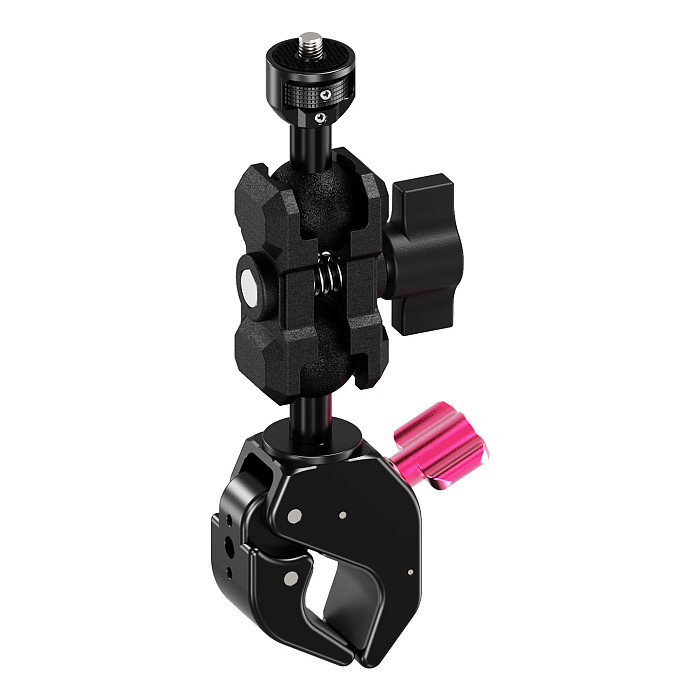 XT-XINTE 1-Inch Ball Head C-Clamp with Universal Adjustment - Crab Clamp for Motorcycle, Bicycle, Action Camera, Monitor and Film Equipment, 18-40mm Clamp Range