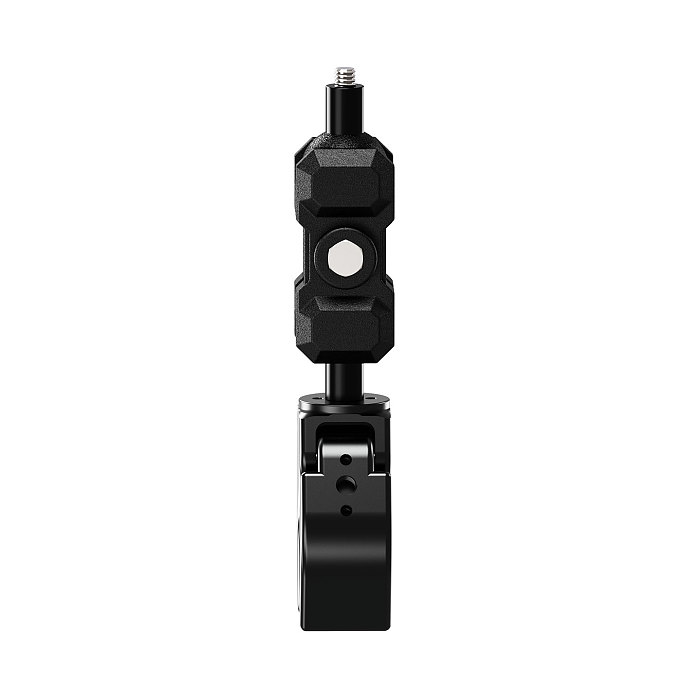 Aluminum 1-Inch Ball Head Crab C-Clamp - Quick-Lock Single-Side Knob, 1/4  Thread & Arri Hole, Ball Head Link Extension Arm for Motorcycle/Bicycle, Action Camera, Monitor, 18-40mm Tube Clamp