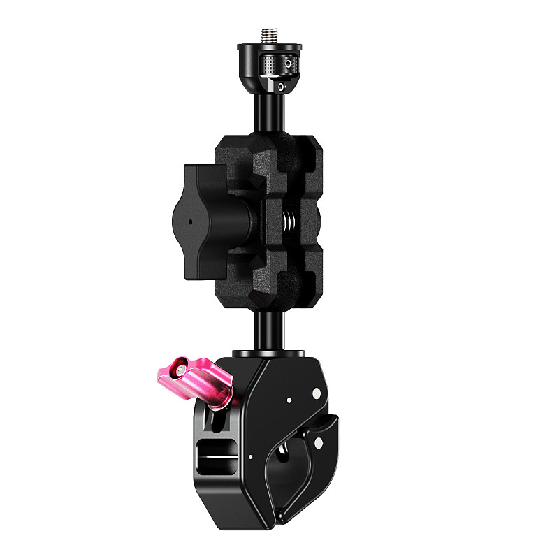 XT-XINTE 1-Inch Ball Head C-Clamp with Universal Adjustment - Crab Clamp for Motorcycle, Bicycle, Action Camera, Monitor and Film Equipment, 18-40mm Clamp Range