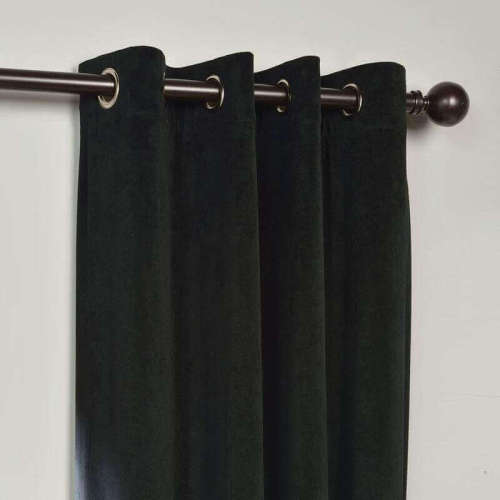 CUSTOM Birkin Warm Black Velvet Curtain Drapery With Lining For Traverse Rod Pole or Track