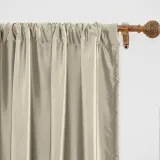 CUSTOM Lao Hang Zhou Beige Polyester Cotton Thermal Insulated Curtain