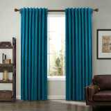 CUSTOM Birkin Blue Velvet Curtain Drapery With Lining For Traverse Rod Pole or Track