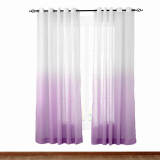 Nickel Grommet Gradient Ombre Sheer Curtain Tulle Gradual Drape HANNA