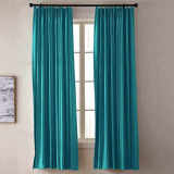 CUSTOM EDOARDO Turquoise Indoor Blackout Curtain