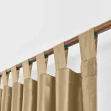 CUSTOM Lao Hang Zhou Taupe Polyester Cotton Thermal Insulated Curtain