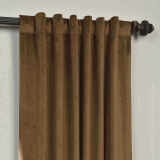 CUSTOM Birkin Sable Velvet Curtain Drapery With Lining For Traverse Rod Pole or Track