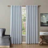 Set of 2 Back Tab or Rod Pocket Thermal Insulated Blackout Curtain Paz