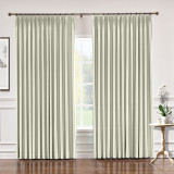 Polyester Cotton Silky Drape with Blackout Lined Pinch Pleated Window Curtain Panel LHZ