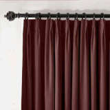 Blackout Lined Velvet Curtain Drapery Panel For Traverse Rod or Track Birkin