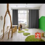 Flame Retardant Curtain Blackout Thermal Insulated Drapery Antique Bronze Grommet Curtain REGAL