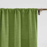 CUSTOM Liz Green Polyester Linen Window Curtain Drapery with Lined