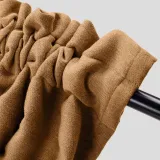Rod Pocket Faux Linen Textured Curtain Drape Olive