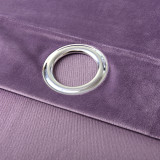 Nickel Grommet Velvet Curtain Drape Panel with Blackout Lined Birkin