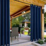 Outdoor Curtain with Top Bottom Aluminum Grommet Waterproof and Mildew Resistant Panel Drapery ROSE