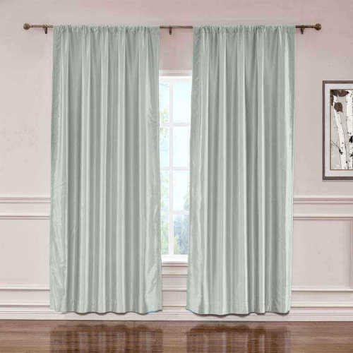 CUSTOM Lao Hang Zhou Pewter Polyester Cotton Thermal Insulated Curtain