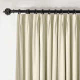 CUSTOM Birkin Beige Velvet Curtain Drapery With Lining For Traverse Rod Pole or Track