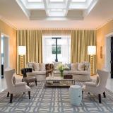 Dust Proof Blackout Pinch Pleated Jacquard Window Curtain Two-Toned Damask Diamond with Blackout Lined NINA
