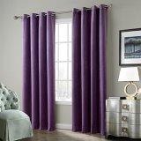 Nickel Grommet Velvet Curtain Drape Panel with Blackout Lined Birkin