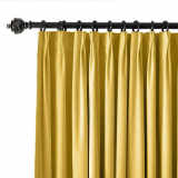 【Custom】Birkin Velvet Curtain Drapery With White Blackout Thermal Lining, Velvet Drape For Traverse Rod, Pole or Track, 72 Colors