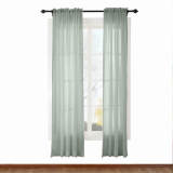 Indoor Outdoor Sheer Curtain Rod Pocket with 1 Inch Flange Wide Opulent Voile Drape SCANDINA