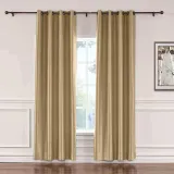 CUSTOM Lao Hang Zhou Taupe Polyester Cotton Thermal Insulated Curtain