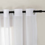 Nickel Grommet Indoor Outdoor Sheer Curtain Wide Opulent Voile Drape SCANDINA