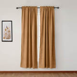 【Custom】Olive Luxury Textured Faux Linen Window Curtain, 11 Colors