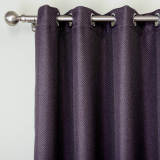 Faux Linen Waffle Woven Blackout Nickel Grommet Curtain HELMUT