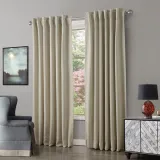 Set of 2 Back Tab or Rod Pocket Thermal Insulated Blackout Curtain Paz