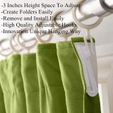 Flat Hook Velvet Curtain Drape with Blackout Lined For Track with Ring Clip or Traverse Rod and Rod with Rings Birkin