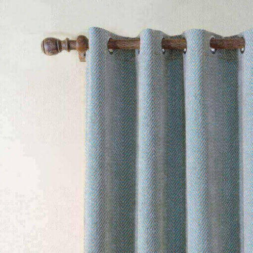Polyester Chenille Jacquard Grommet Wave Soft Handfeel Panel Curtain Drape Tinge