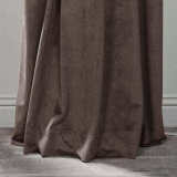 Nickel Grommet Velvet Curtain Drape Panel with Blackout Lined Birkin