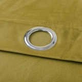 Set of 2 Velvet Curtain Panel in Nickel Grommet Unlined Drape Birkin