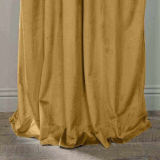 Flat Hook Velvet Curtain Drape with Blackout Lined For Track with Ring Clip or Traverse Rod and Rod with Rings Birkin