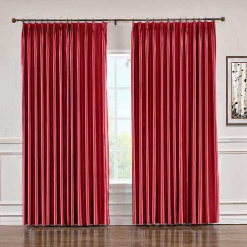 CUSTOM Lao Hang Zhou Red Polyester Cotton Thermal Insulated Curtain