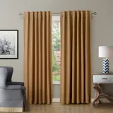 Set of 2 Back Tab or Rod Pocket Thermal Insulated Blackout Curtain Paz