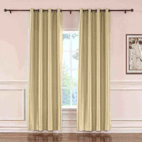 CUSTOM Lao Hang Zhou Khaki Polyester Cotton Thermal Insulated Curtain
