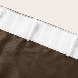 Flat Hook Heavyweight Faux Linen Curtain For Traverse Rod Ring Clip or Track Olive