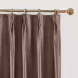 CUSTOM Lao Hang Zhou Brown Polyester Cotton Thermal Insulated Curtain